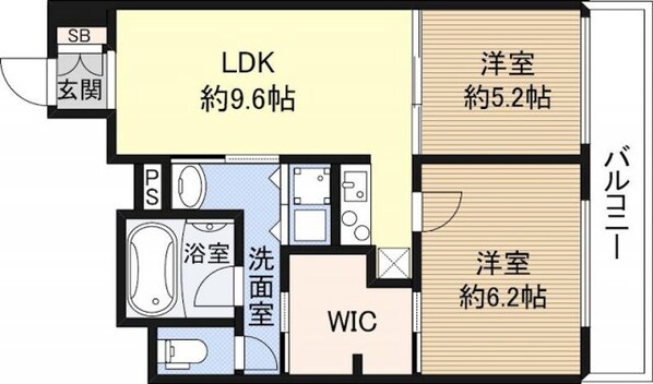 フローライト長堀橋の物件間取画像